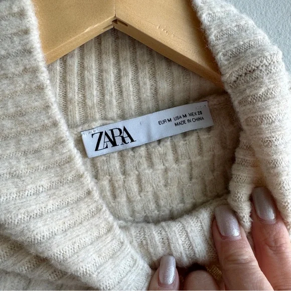 Zara Open Back Knit Mock Neck Sweater - Picture 5 of 7